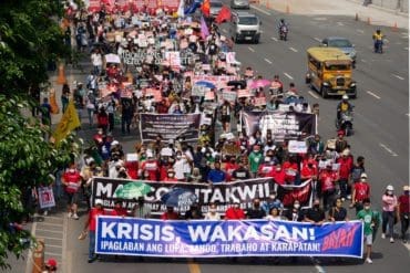 Over 8,000 anti-Marcos protestors gathered in the Philippines on July 25, 2022.