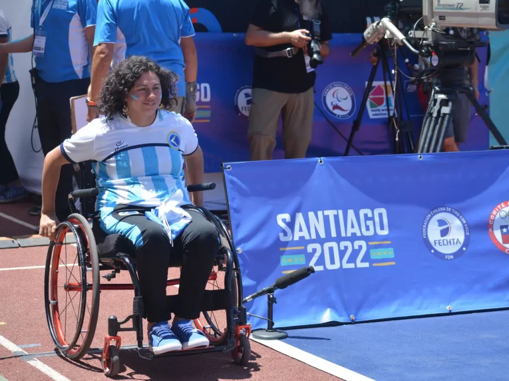Albina Yamila Torres photographed at the Parapan American Games held in Chile where she won second place.