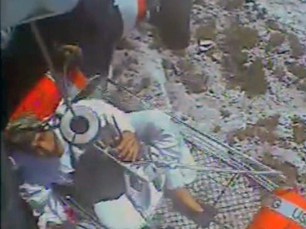 The moment of rescue. | File photo