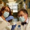 Maria Elena Bottazzi and Peter J. Hotez in the lab at Texas Children's Hospital